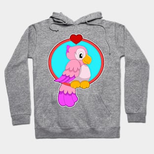 Parrot with Heart Hoodie